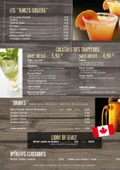 Menu Canadian Steak House - Boissons