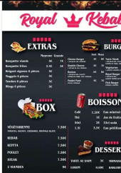 Menu Royal Kebab - Les burgers, desserts...