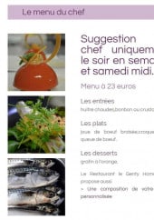 Menu Le genty home - Le menu du chef