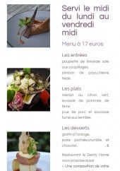 Menu Le genty home - Le menu midi