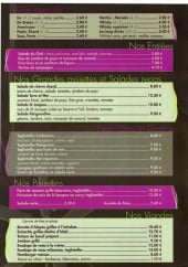 Menu L'Origan - Les apéritifs, salades, pâtes, poissons et viandes