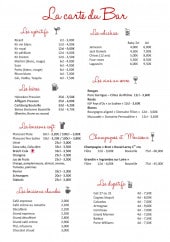 Menu Le Villeneuve - Les apéritifs, bières, whiskies...