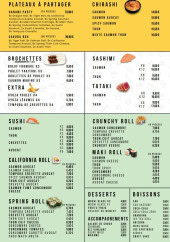 Menu Hanami Sushi - Les plateaux à partager, brochettes et extras,...
