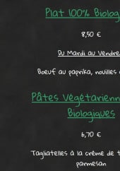 Menu Eaty - Plat biologique et végétariene