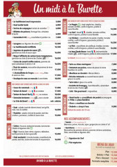 Menu La Buvette du pont - Un midi à la buvette