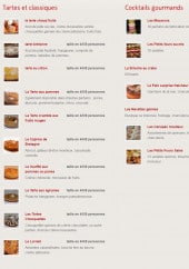Menu La Maison Gourmande - Tartes, classiques et cocktails gourmands