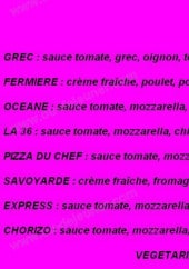Menu L'Orient Express - Les pizzas