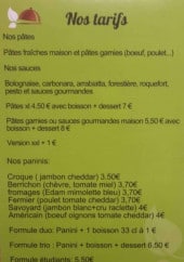 Menu Presto Resto - Les menus à la carte et les formules