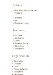 Menu L'Escale Village - La cuisine, le service traiteur et séminaires