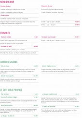 Menu Accro pizz' - Formules, grandes salades et suggestions du chef