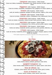 Menu Gusto Pizza - Les pizzas suite et pâtes