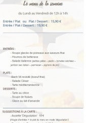 Menu La Petite Cuisine - Le menu de la semaine et les suggestions à la carte 