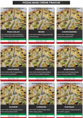 Menu Milano Pizza - Les pizzas salah, rimini, ...