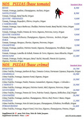 Menu L'Heroz'o - Les pizzas