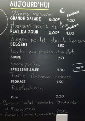 Menu Cafet' Ensag - Un exemple de l' ardoise du jour