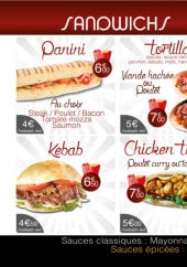 Menu Food's Time - Les sandwiches et burgers