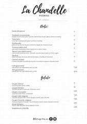 Menu La Chandelle - Dolci et gelato