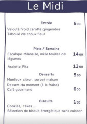 Menu Le Bon Label - Les entrées, plats, ....