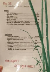 Menu Pho 38 - Les plats suite et desserts