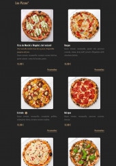 Menu Pizza Cosy - Les pizzas
