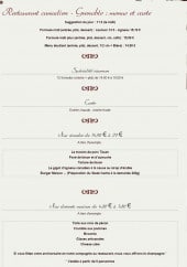 Menu Restaurant Ontario - Viandes,desserts,...