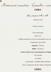 Menu Restaurant Ontario - Salade du chef,poisson,....
