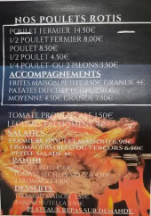 Menu The Chicken - Les poulets, accompagnements, salades, ...