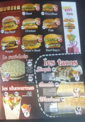 Menu Le Regal - Les burgers, tacos, ...