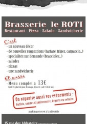 Menu Brasserie le Rôti - La prestation
