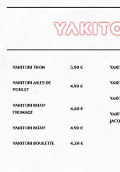 Menu Sushi Way - Yakitori