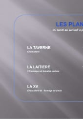 Menu Au XV - les planches