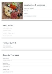 Menu Le Garden's - Les planches, desserts, ...