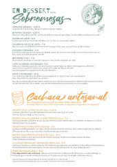 Menu Picanha - Les desserts et cachaças