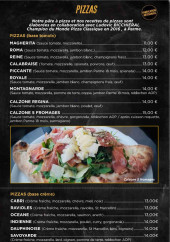 Menu La Trattoria - Les pizzas