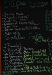 Menu La Carriole - Crêpes, galettes