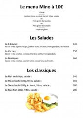 Menu La Cabine - Le menu enfant, salades et classiques