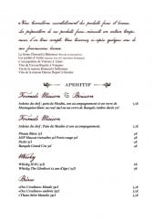 Menu Au four & au moulin d' Arche - Les apéritifs