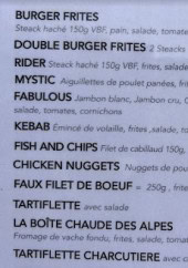 Menu Easy Rider - La carte