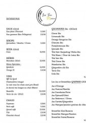 Menu La Fée Maison - Les boissons