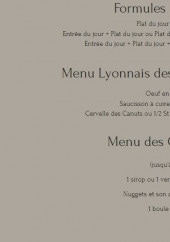 Menu Les Canailles - Les formules, menus