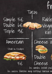 Menu Top Tacos - Les sandwiches et burgers