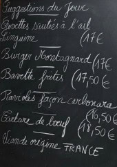 Menu Les Frangines - Exemple de menu