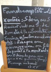 Menu Restaurant du Pont des Vannes - Exemple de menu