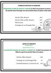 Menu La Maison Haute - Menu midi et soir