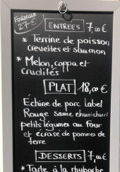 Menu L’Aparenthèse - L'ardoise