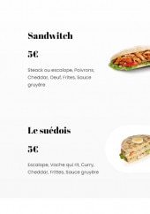 Menu Tacos Mood - Les sandwichs, suédois, …