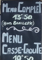 Menu Le Relais des Routiers - Les menus