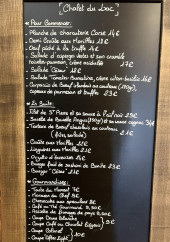 Menu Le Chalet du Lac les rousses - L'ardoise