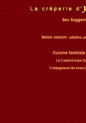 Menu Crêperie d' y - Suggestions du jour