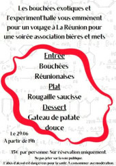 Menu L'Experiment'halle - Le menu